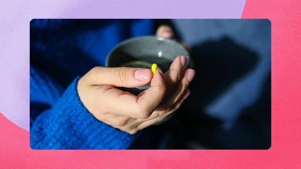 Illustrative image of a person's hands cradling a cup of hot liquid.