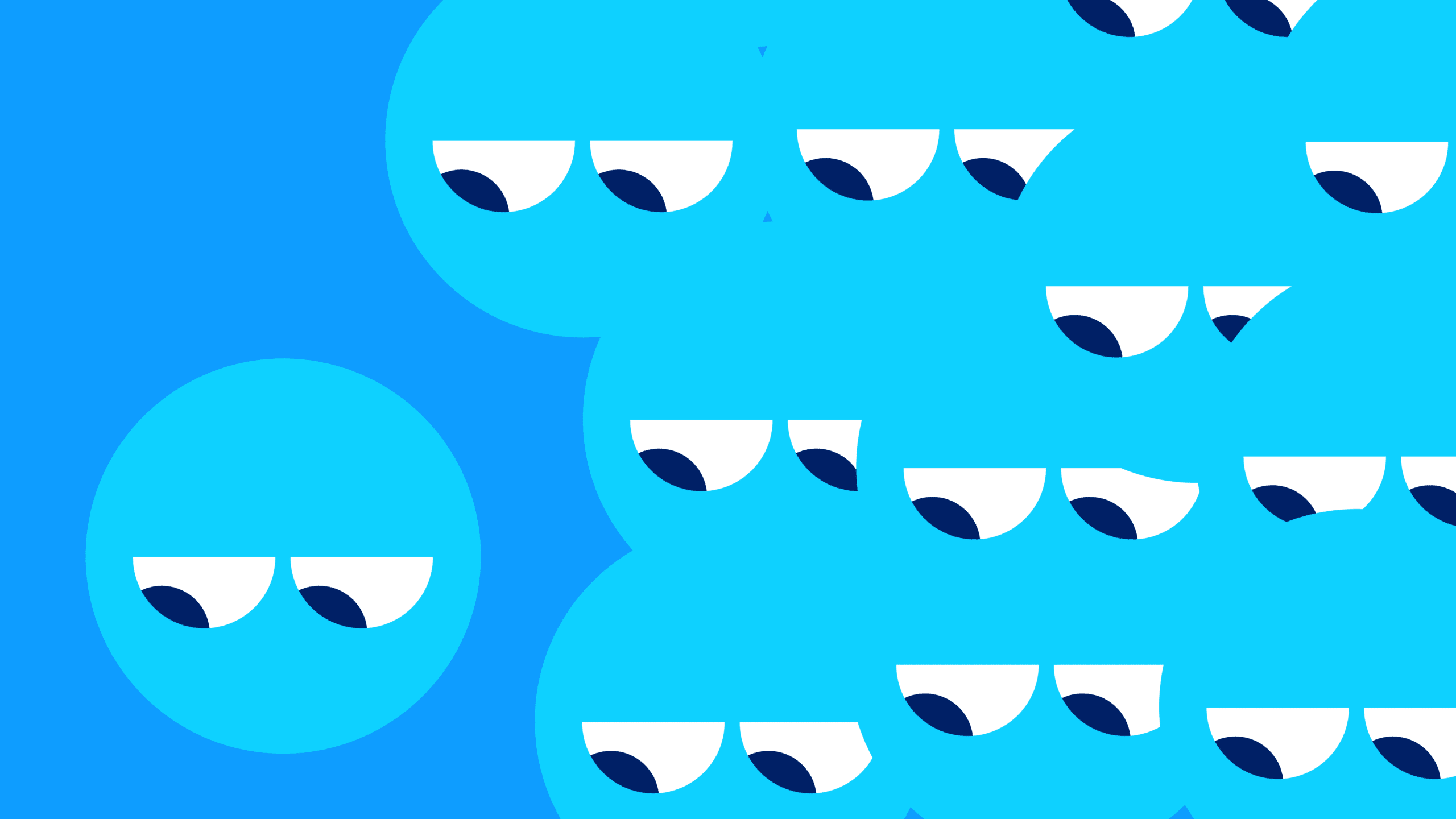 Illustration of a crowd of spunout cartoon figures, with one figure singled out.