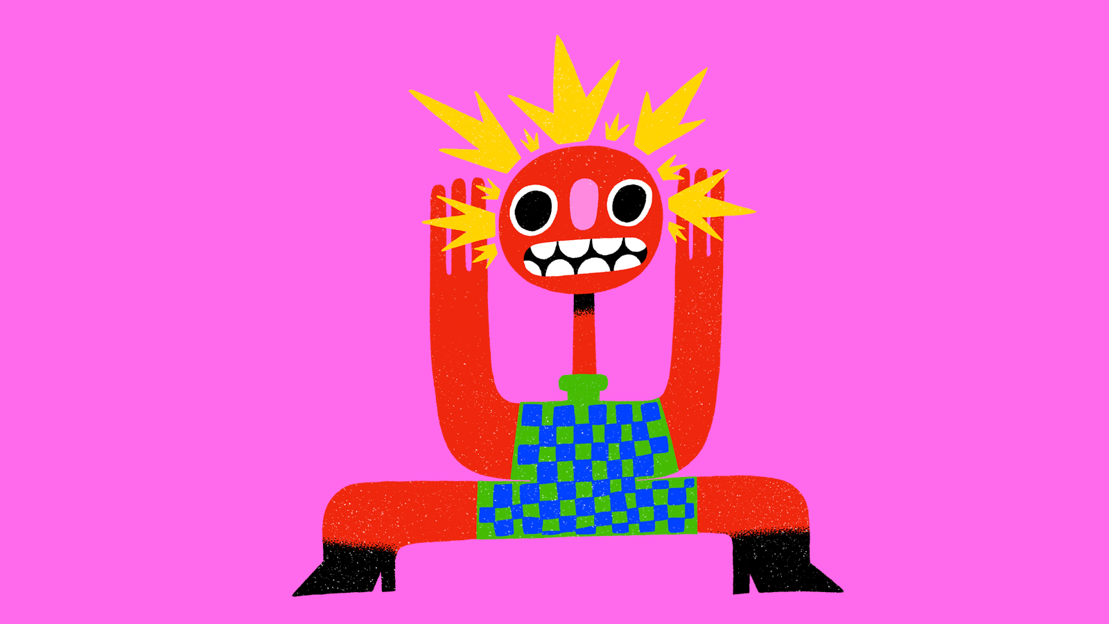 Illustration of a person struggling with thoughts