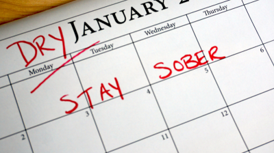 image of calendar that reads dry january