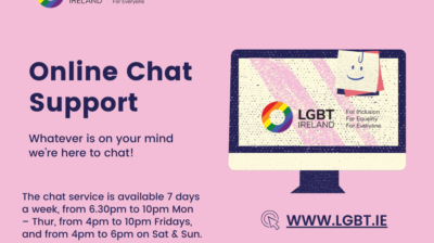 LGBT Ireland Online Chat Service available 7 days a week