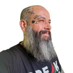fellipe smiles at camera