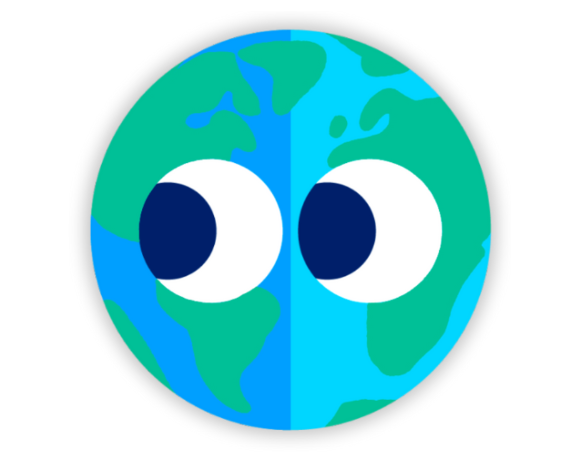 spunout dude with world overlayed