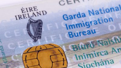 Image of an Irish visa