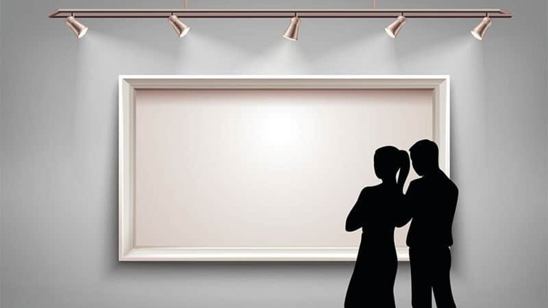 Two people in a gallery