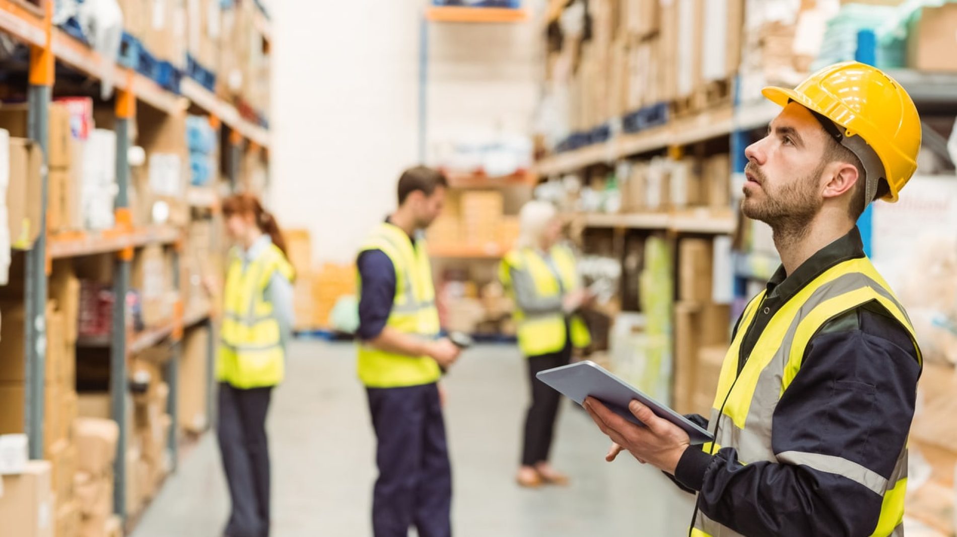 Working in a warehouse