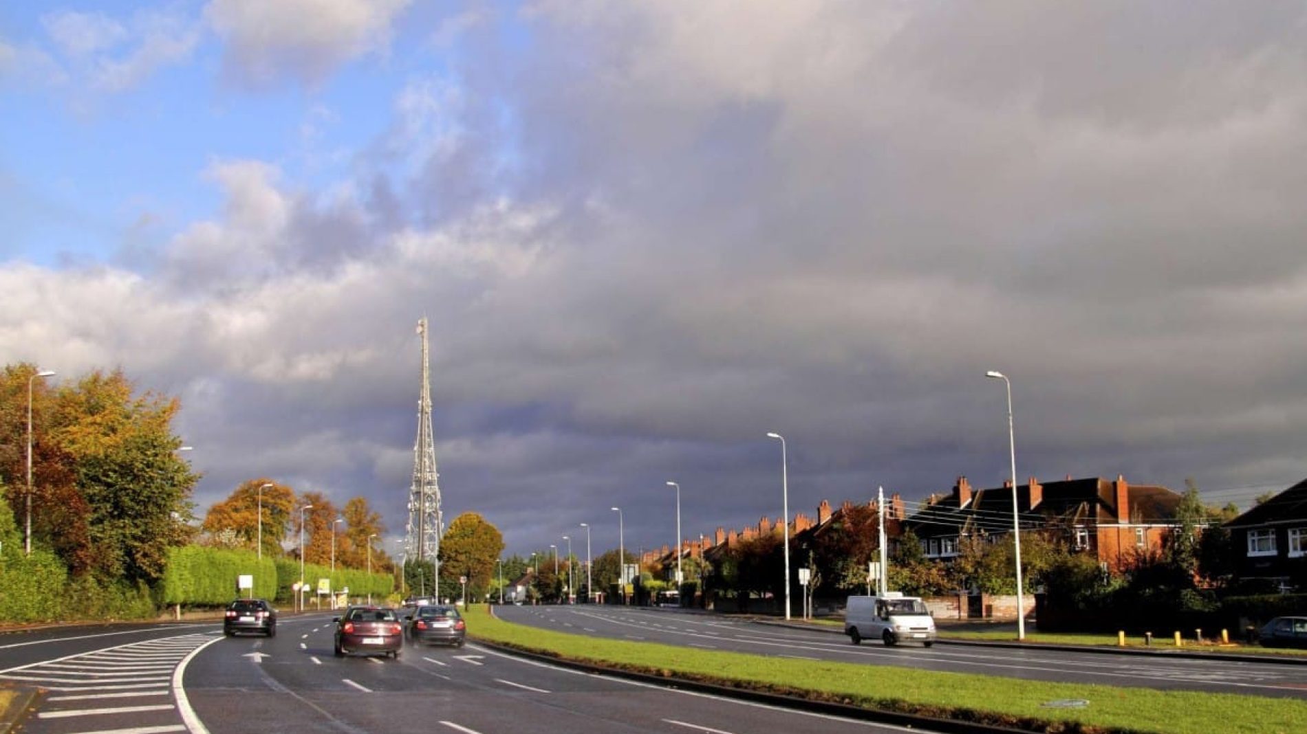 View of the RTE tower from the Stillorgan Road
