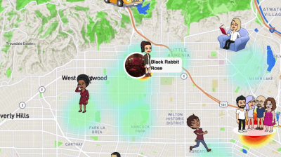 Screenshot of Snap Map feature