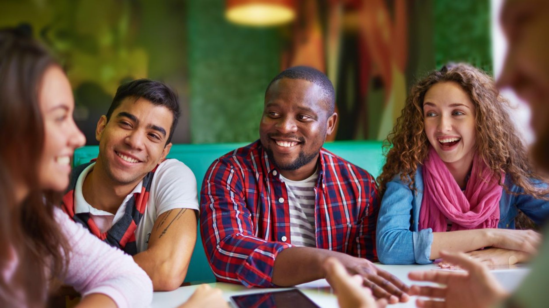 students-chatting